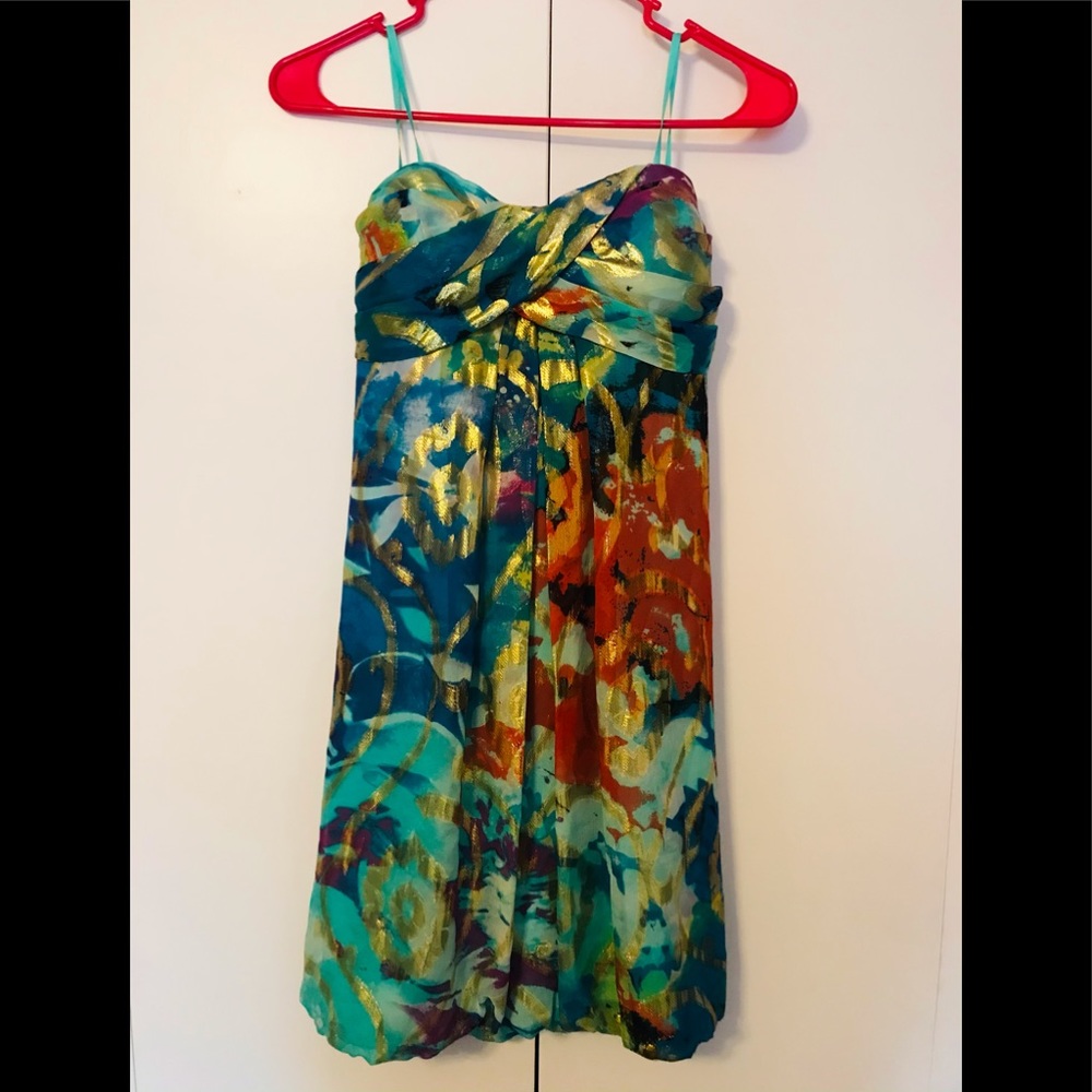 Sleeveless bubble style Watercolor Dress